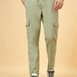 Urban Ranger by pantaloons Men Slim Fit Cotton Cargos-image-1