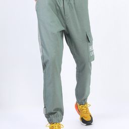HIGHLANDER Men Green Joggers Trousers-image-35