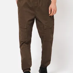 PUNK Men Mid Rise Loose Fit Cotton Joggers-image-102