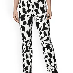 BAESD Women Mid Rise Abstract Printed Trousers-picture-14