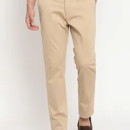 Cantabil Men Beige Original Cotton Casual Trousers-picture-44