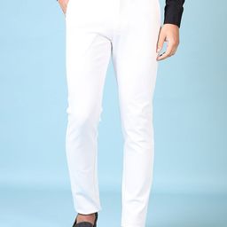 V-Mart Men Cotton Chinos Mid-Rise Flat-Front Trousers-image-31