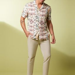 DeFacto Men Mid-Rise Pure Cotton Chinos Trousers-image-95
