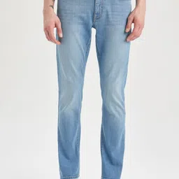 DeFacto Men Mid-Rise Medium Shade Heavy Fade Clean Look Stretchable Jeans-image-32