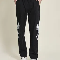 Bene Kleed Unisex Scorpion Printed Straight Fit Trousers-image-52