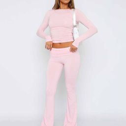 StyleCast Women Pink Original Regular Fit Mid-Rise Casual Bootcut Trousers-image-73