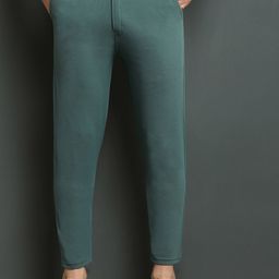WE PERFECT Men Relaxed Slim Fit Cropped Chinos Trousers-image-50