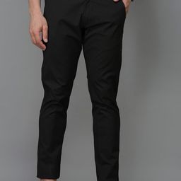 TQS Men Black Comfort Chinos Trousers-image-89