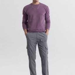 Snitch Men Smart Mid Rise Loose Fit Regular Cargos Trousers-image-22