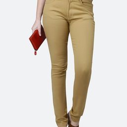 FCK-3 Women Relaxed Mid-Rise Easy Wash Chinos Trousers-image-75