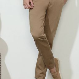 Crocodile Men Slim Fit Easy Wash Chinos Trousers-image-77