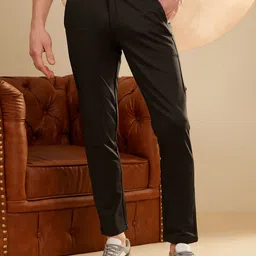 DENNISON Men Smart Tapered Fit Easy Wash 4-Way Lycra Trouser-image-82