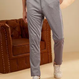 DENNISON Men Textured Smart Tapered Fit Easy Wash  4-Way Lycra Chinos-image-84