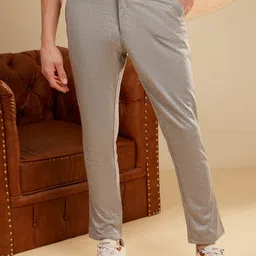 DENNISON Men Textured Smart Tapered Fit Easy Wash 4-Way Lycra Chinos-image-81