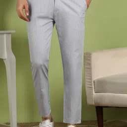 FUBAR Men Striped Mid-Rise Regular Fit Cotton Trouser-picture-10