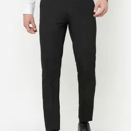 Cantabil Men Black Formal Trousers-image-30