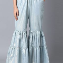 elleven Women Blue Loose Fit Parallel Trousers-image-48