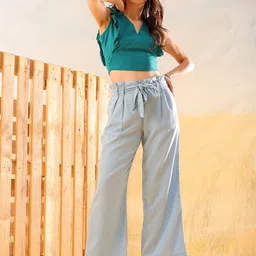 Freehand by The Indian Garage Co Women Parallel Trousers-image-96