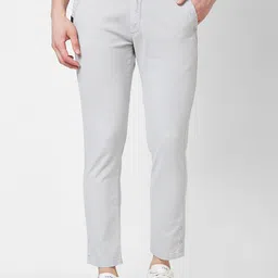 SPYKAR Men Cotton Slim Fit Trousers-picture-14