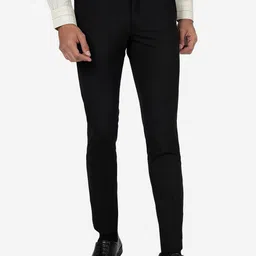JADE BLUE Men Slim Fit Mid Rise Formal Trousers-image-102