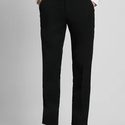 Peter England Elite Men Slim Fit Mid-Rise Formal Trousers-picture-44