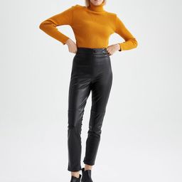 DeFacto Women Black Slim Fit Trousers-image-15