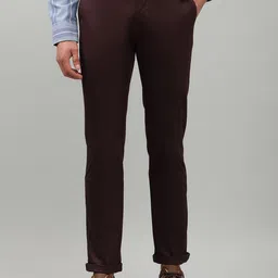 BEN SHERMAN Men Brown Slim Fit Trousers-image-12