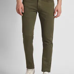 Peter England Men Slim Fit Mid-Rise Trousers-image-49