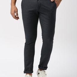 Berkshire Men Smart Slim Fit Mid-Rise Checked Easy Wash Trousers-image-13