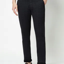 Crimsoune Club Men Textured Printed Urban Slim Fit Trousers-image-98