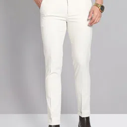 AD By Arvind Men Mid-Rise Slim Fit Formal Trousers-image-33