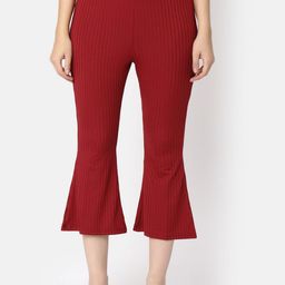 V-Mart Women Mid-Rise Cotton Slim Fit Trousers-image-49