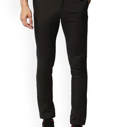 Basics Men Slim Fit Mid-Rise Plain Cotton Regular Trousers-image-91