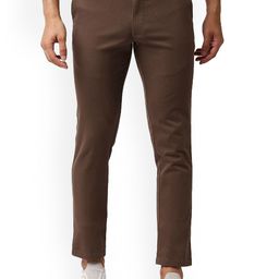 Basics Men Slim Fit Mid Rise Cotton Regular Trousers-picture-8