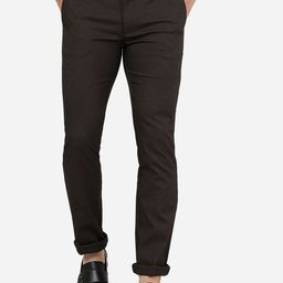 Greenfibre Men Self Designed Plain Slim Fit Cotton Trousers-picture-17