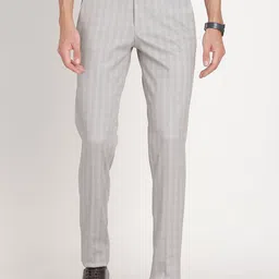 Turtle Men Checked Tailored Slim Fit Trousers-image-27