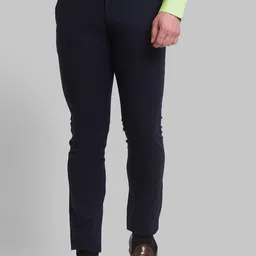 Park Avenue Men Blue Slim Fit Formal Trouser-image-37