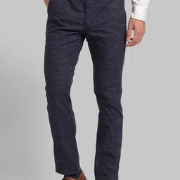 Park Avenue Men Blue Slim Fit Formal Trouser-image-87