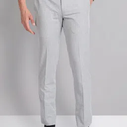 AD By Arvind Men Slim Fit Mid-Rise Formal Trousers-image-32