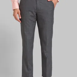 Park Avenue Men Slim Fit Plain Formal Trousers-image-13