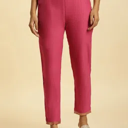 W Women Mid-Rise Slim Fit Trousers-82
