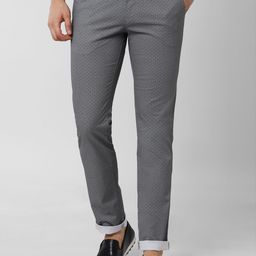 PETER ENGLAND UNIVERSITY Men Textured Slim Fit Trousers-image-22