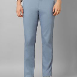 Louis Philippe Sport Men Textured Slim Fit Trousers-picture-43
