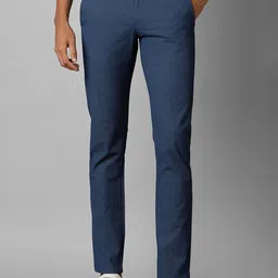 Allen Solly Men Mid-Rise Textured Slim Fit Trousers-image-42