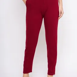 Castle Lifestyle Women Mid-Rise Smart Wool Trousers-image-88