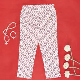 Pantaloons Junior Girls Geometric Printed Trousers-picture-11