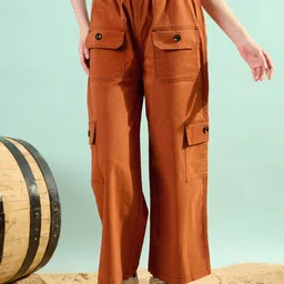 STYLECAST X KASSUALLY Women Mid-Rise Cargos Trousers-image-54