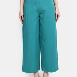 V-Mart Women Mid Rise Regular Fit Cotton Parallel Trousers-picture-6