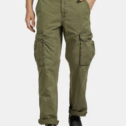 t-base Men Mid-Rise Cargos Trousers-image-58