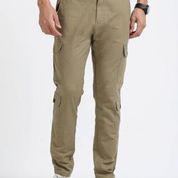 NEVER NEUD Men Lazy Linen Utility Cargos Trousers-picture-0